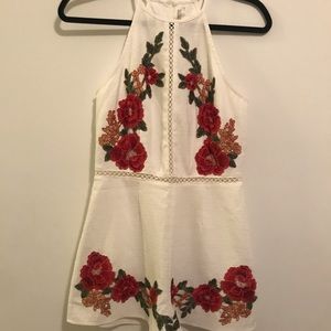 White floral romper Size S